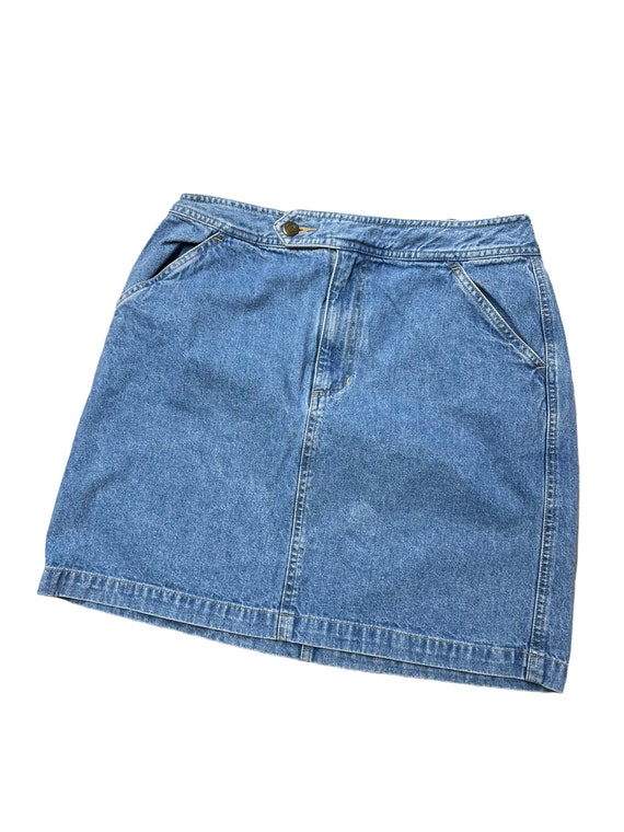 Vintage Denim Mini Skirt - image 1