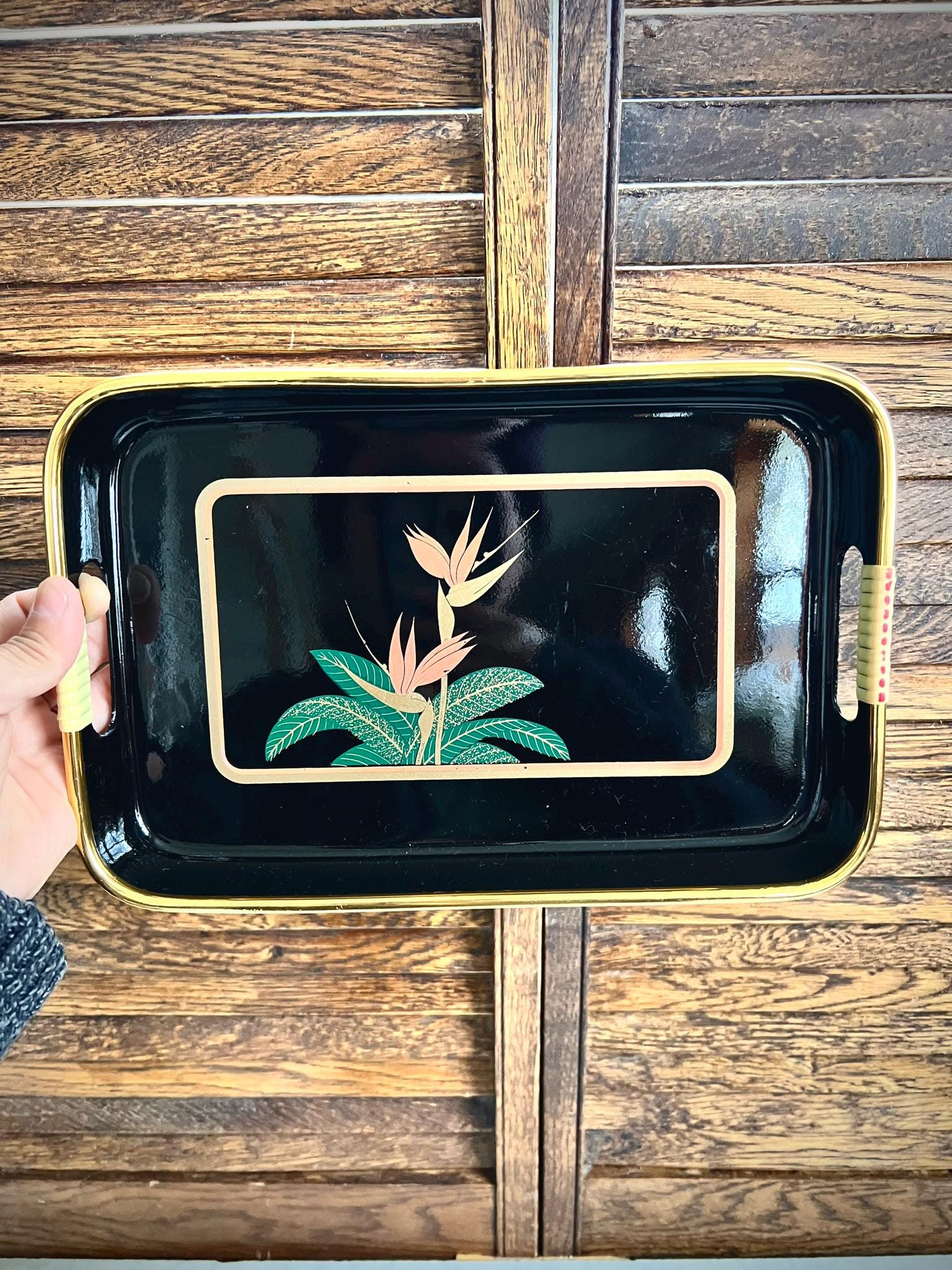 Vintage Alfred E Knobler Snack Tray ~ Alcohol Proof ~ Made