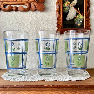 2 Pfaltzgraff Cloverhill Floral Iced Tea Goblets 16 Oz Pfaltzgraff Water  Glasses 