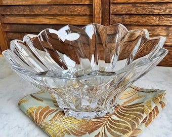 Vintage Block Madison Art Deco Crystal Bowl Rare Design