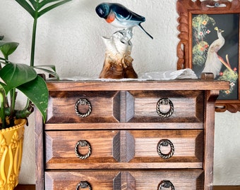 Vintage Musical Wooden Jewelry Box