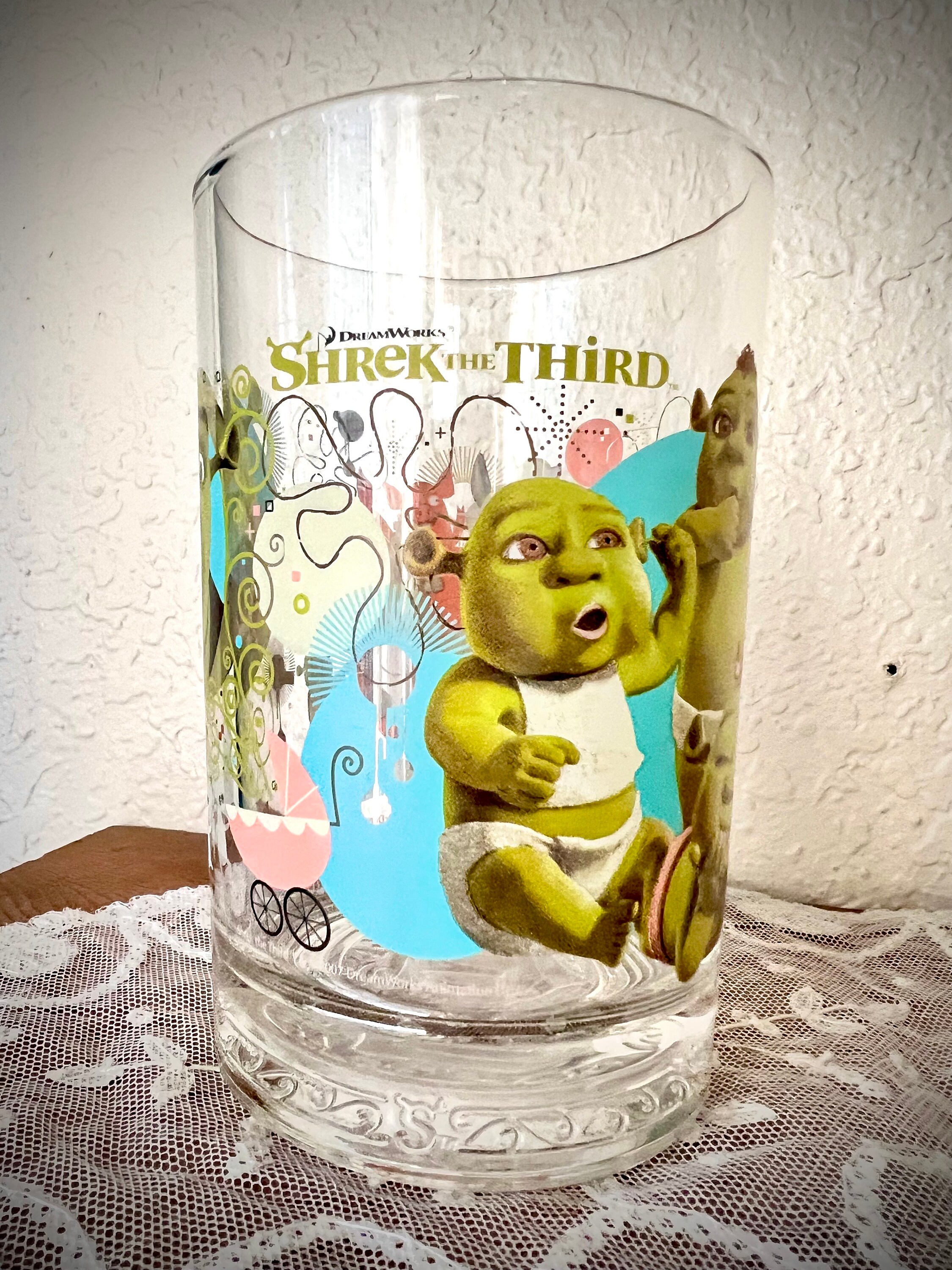 McDonalds Shrek The Third Glass Cup Shrek DreamWorks 2007 Vintage  Collectible 5