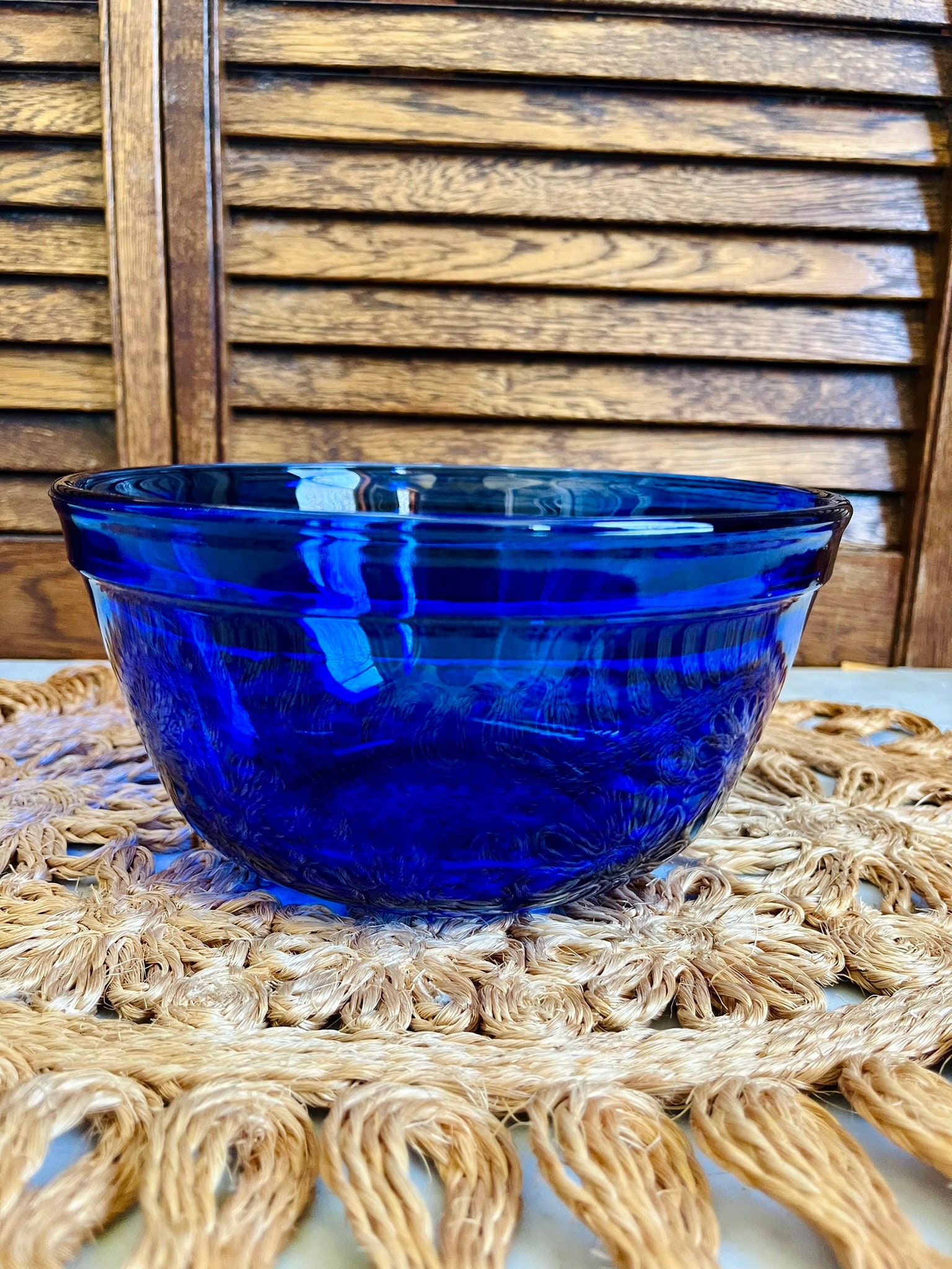Vintage 1.5 Quart Cobalt Blue Anchor Hocking Mixing Bowl - Etsy