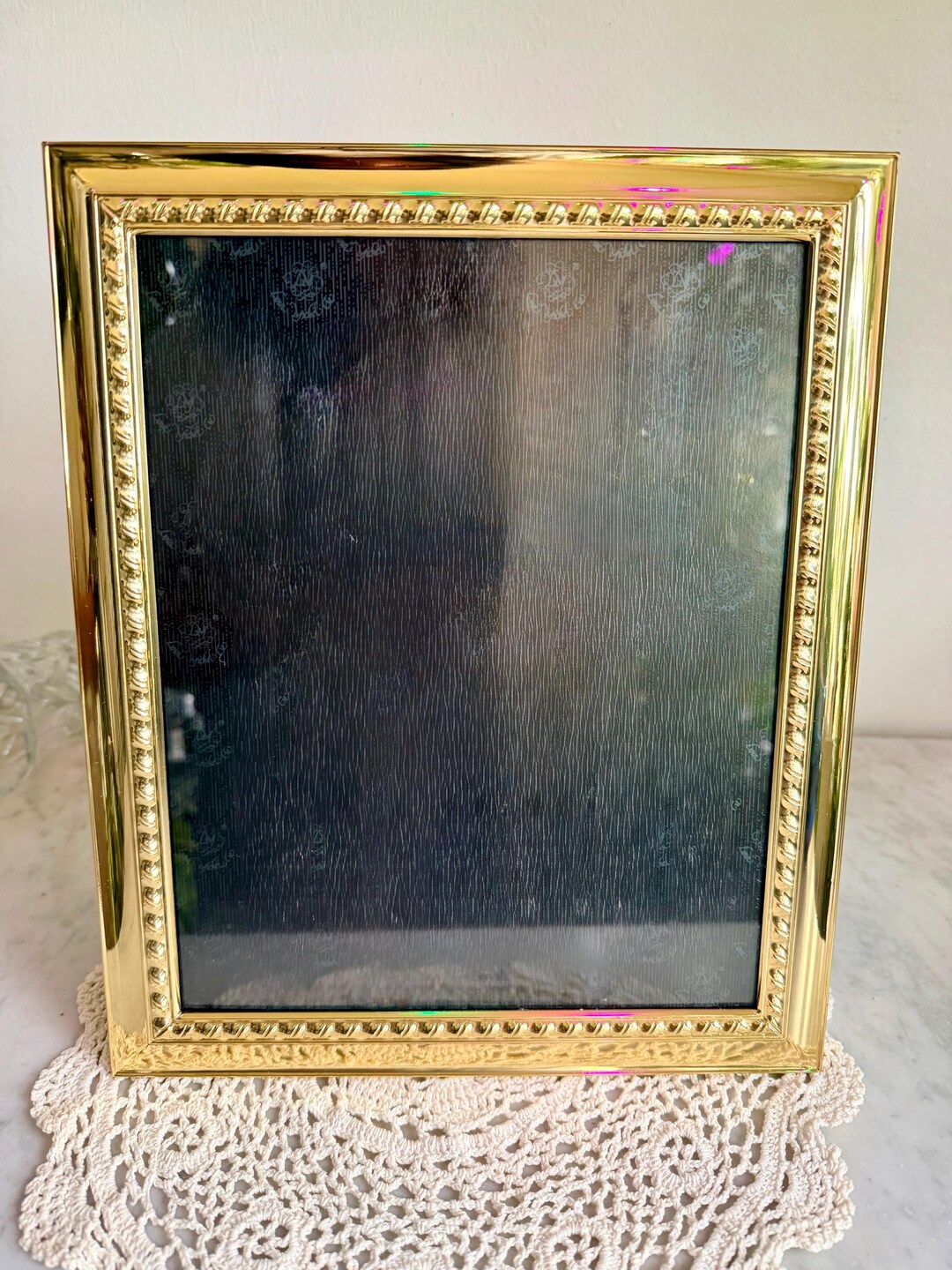 Vintage Gold Brass 8x10 Picture Frame, Rope Detail Photo Frame ...