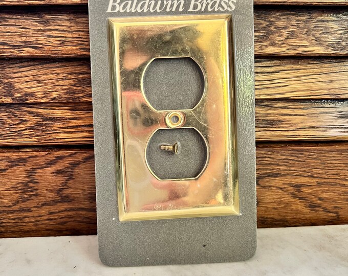 Vintage Brass Light Switch Socket Cover Plate Etsy