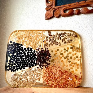 Vintage Lucite Resin Grains and Seeds Hot plate