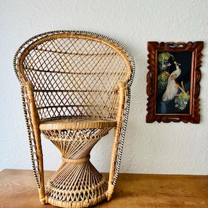 Vintage Mini Wicker Chair 16&quot;