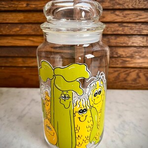 Vintage Hildi Anthropomorphic Glass Kitchen Vegetable Canisters – Lot of 2