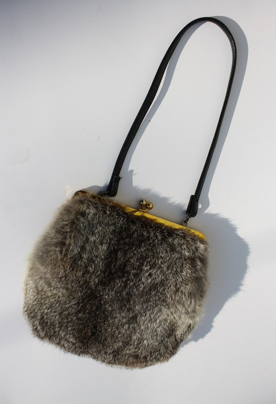 Vintage Rabbit Fur Purse - image 2