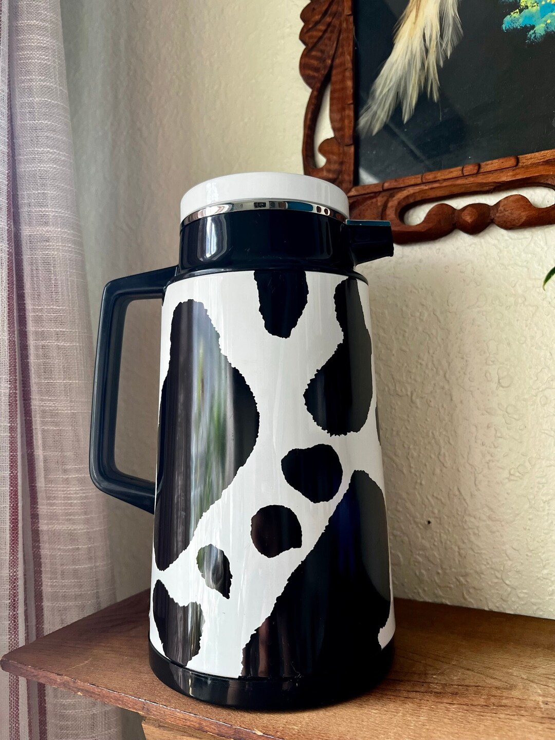 Vintage Cow Print Coffee Carafe Etsy