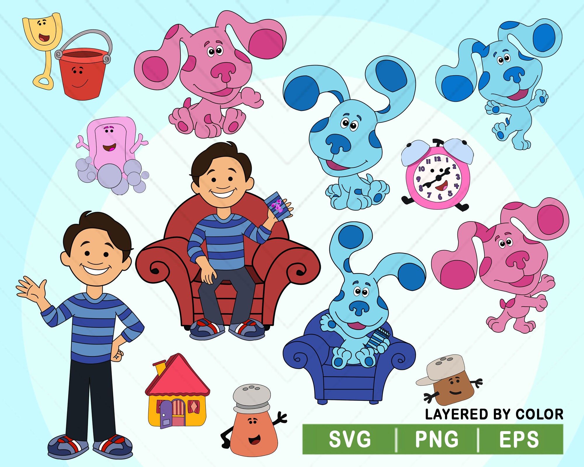 Download Blues Clues SVG Bundle Blues Clues Cricut Silhouette | Etsy