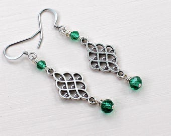 Silver Oval Filigree Earrings. Customizable Color Glass bead earrings. Jewelry gift for her