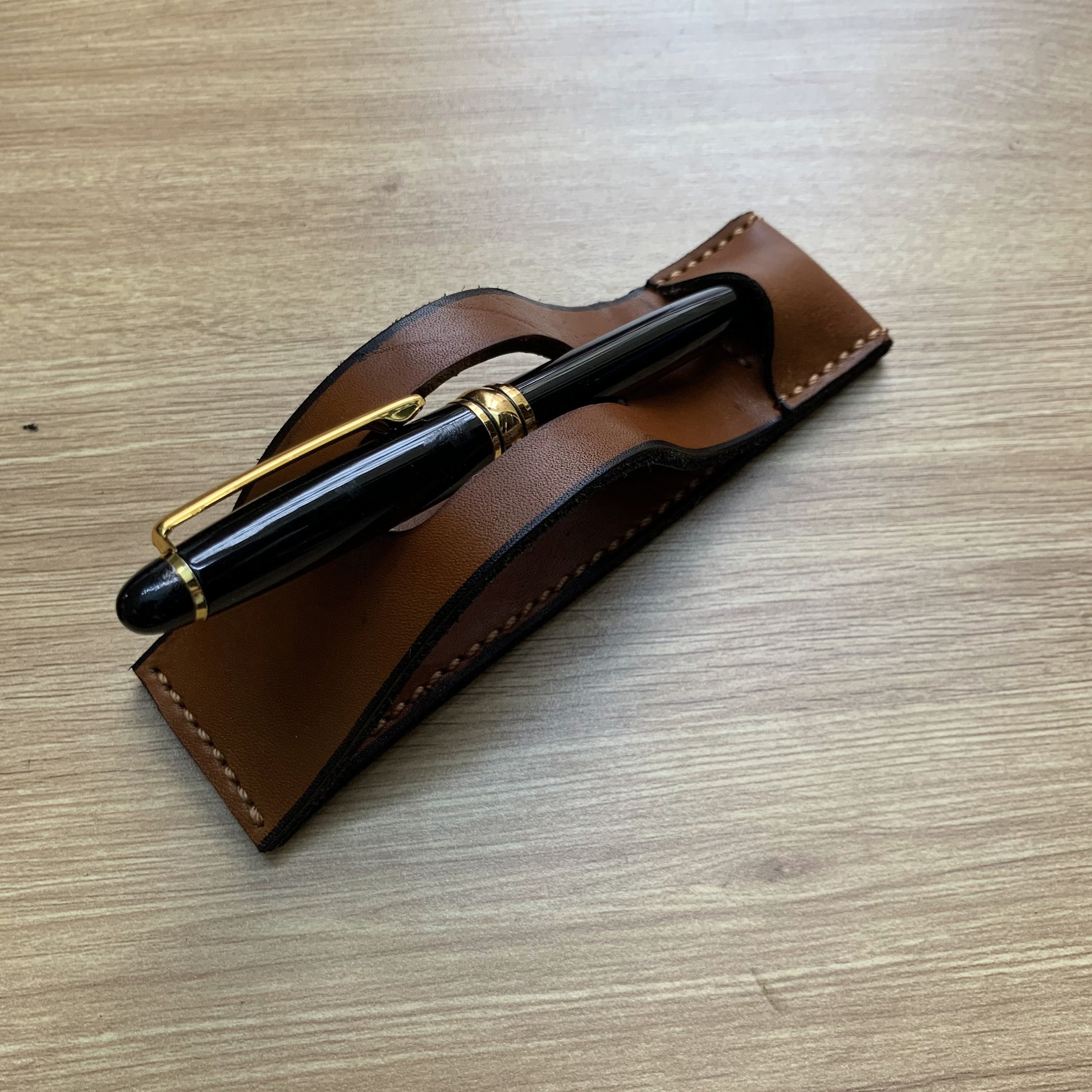 Leather Fountain Pen Stand Leather Pen Holder Leather Desk Etsy