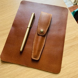 Leather pen case, Genuine Leather pencil case, Pen sleeve leather, Pen pouch, Pencil pouch, leather pen holder