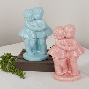 Shawnee Pottery, Boy and Girl Holding Hands, Planter