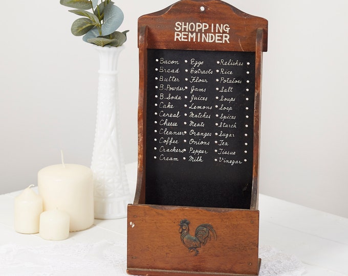 Vintage Grocery List Peg Board Etsy