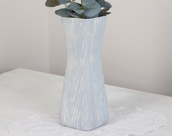 Shawnee Pottery, Blue Woodgrain Vase #1211