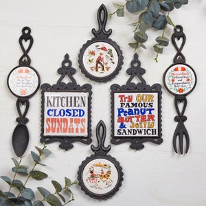 Cast Iron Trivet with Ceramic Tile