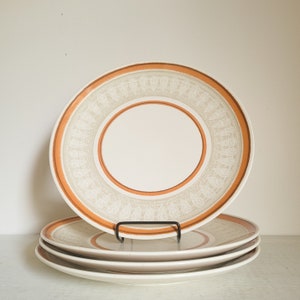 Vintage Royal China Ironstone Mozambique Dinner Plates, Set of 4