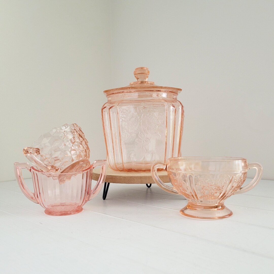 Pink Depression Glasses, Your Choice, Instant Collection Etsy