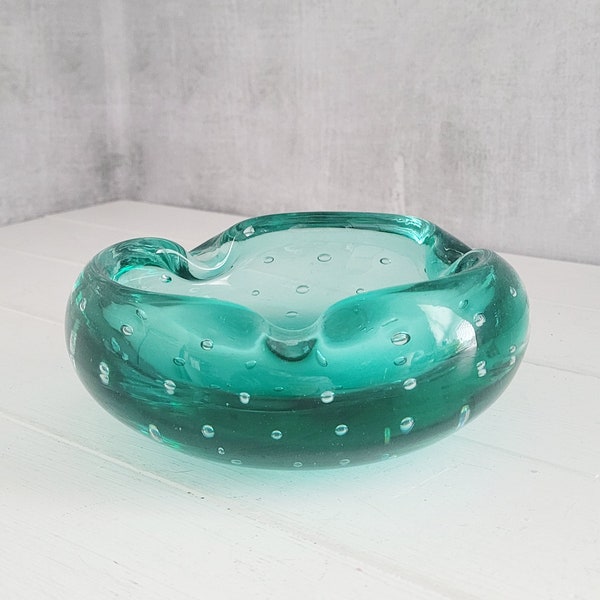 Murano Glass Ashtray, Controlled Bubble