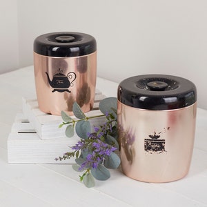 Vintage West Bend Coffee and Tea Canister Set