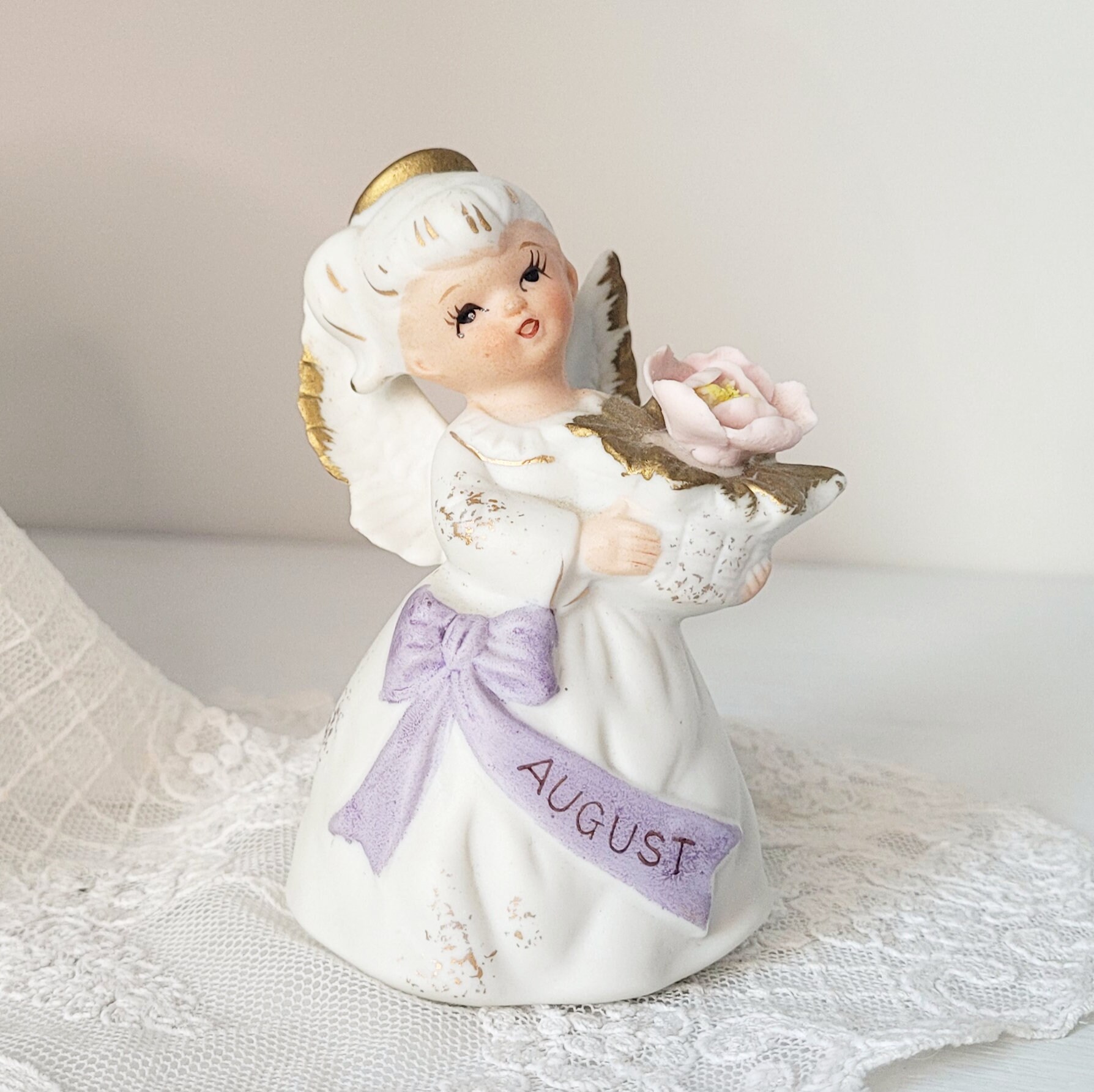アンティークエンジェル Two Vintage Ceramic Angel Figurines Both Marked #732Loc14 | eBay