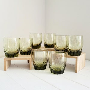 Anchor Hocking Central Park Ivy Green Double Old Fashioned Glasses, Set of 8, Set of 4