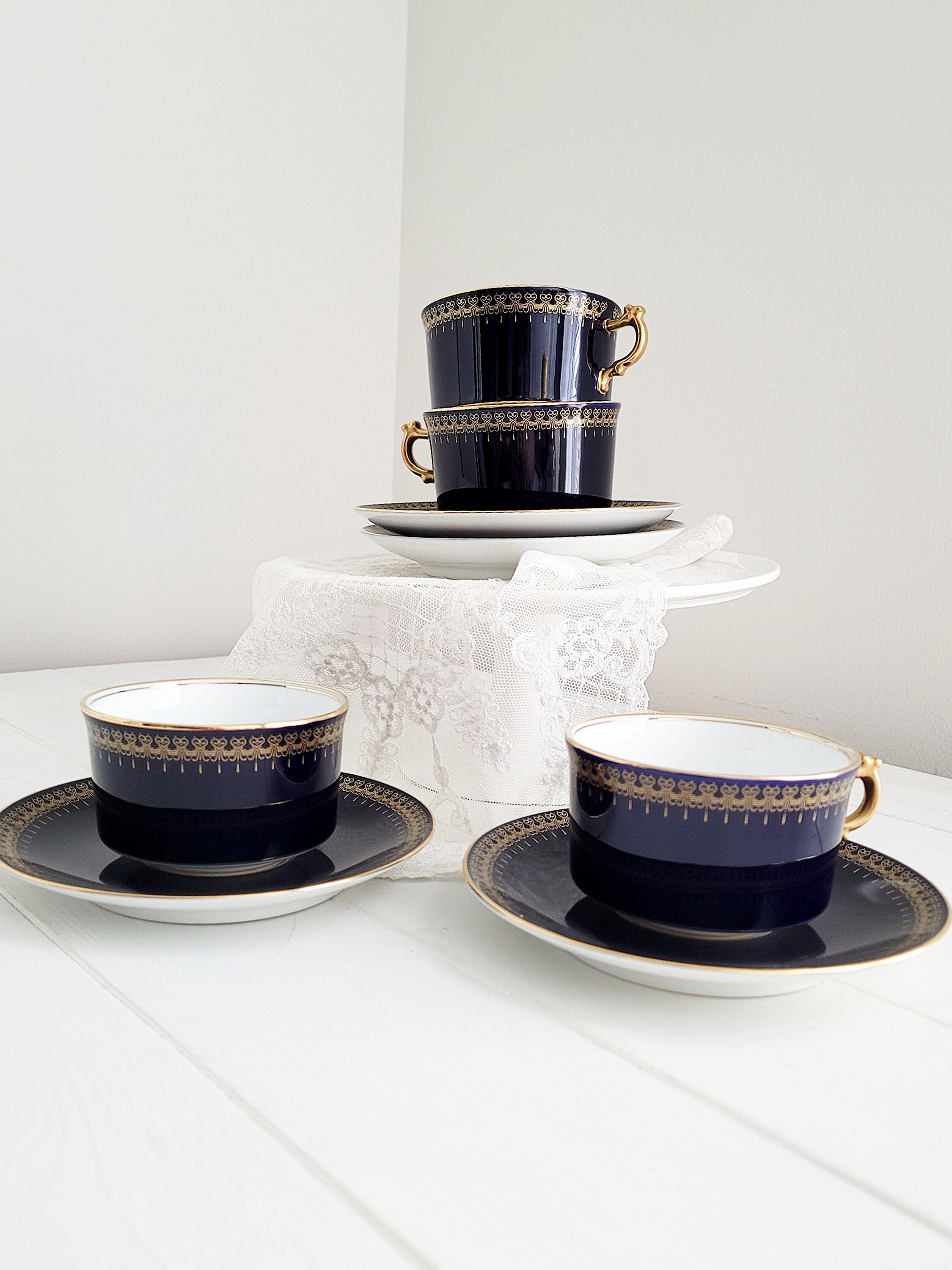 品質一番の Romanov Cobalt Etsy - 食器