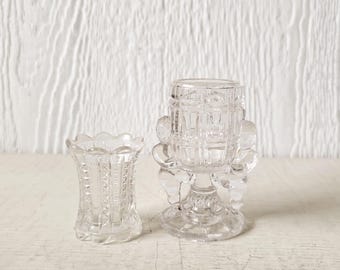 Vintage EAPG Peek a Boo Glass Toothpick Holder, Your Choice