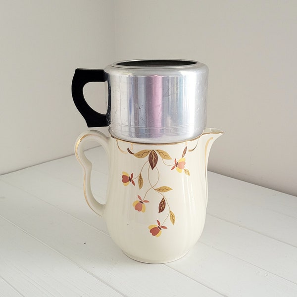 Hall's Superior Autumn Leaf Coffee Pot with Percolator