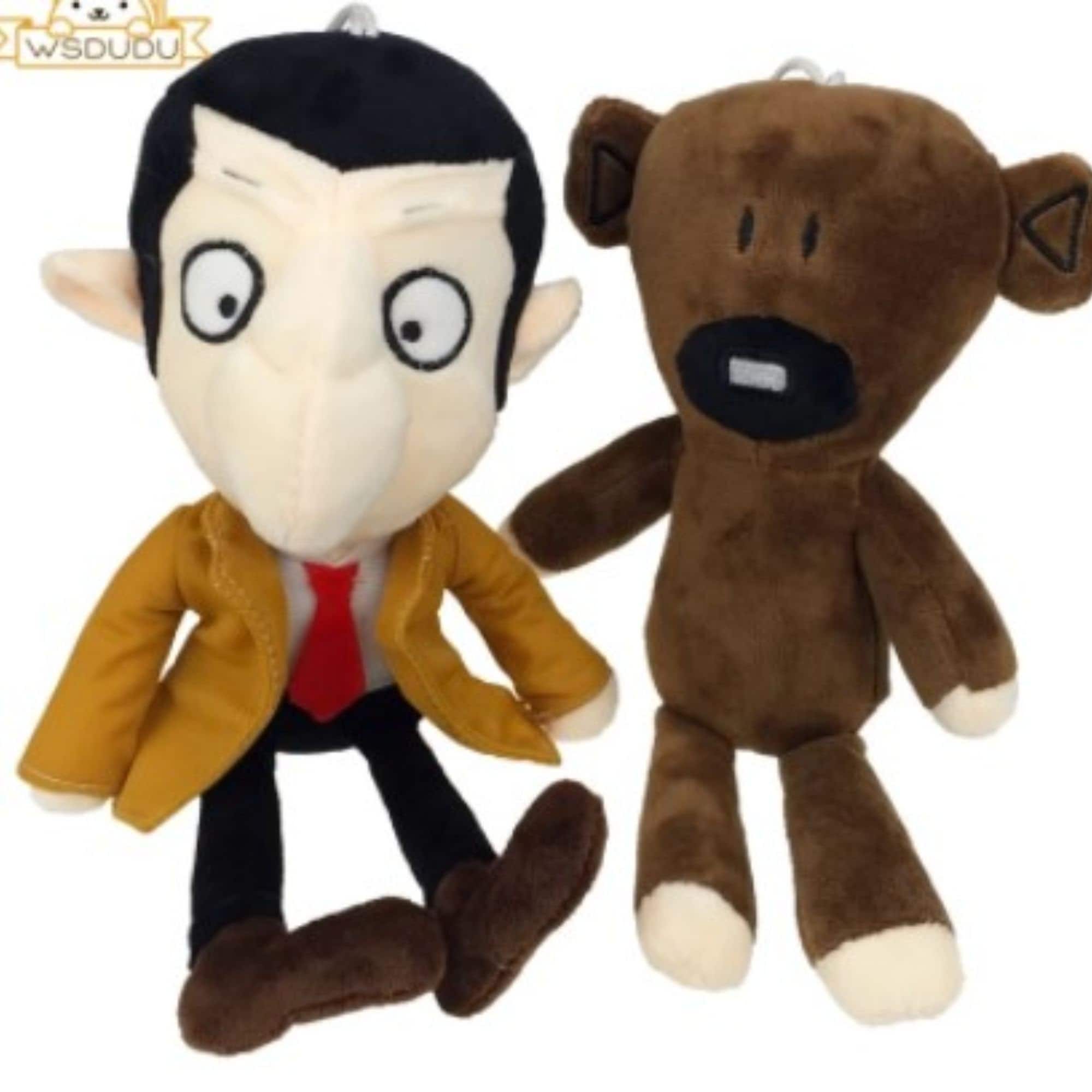 Mr Bean With Teddy Bear Plush Toy Cartoon Plushie 23cm Etsy