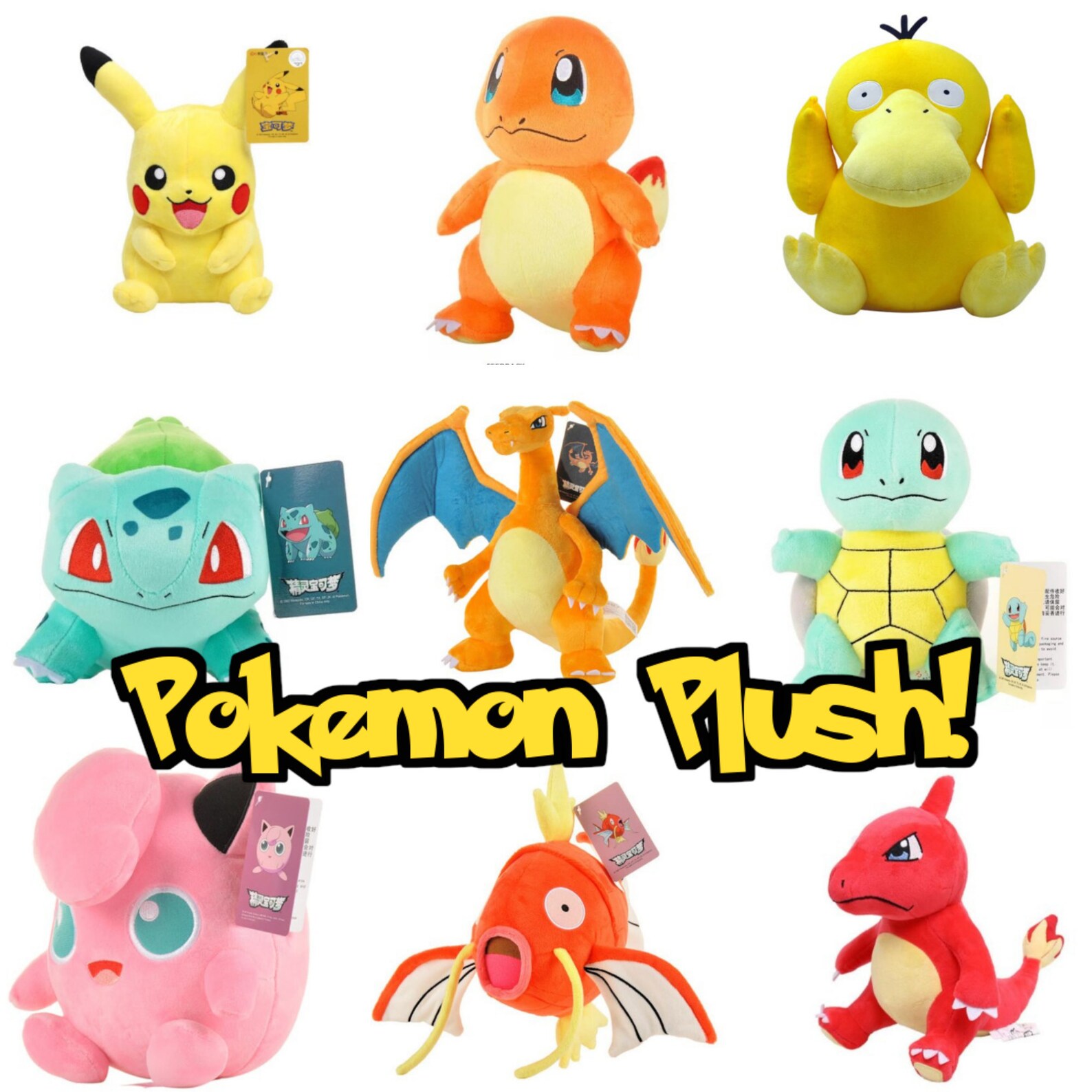 Plush Pokemon Giant Life Size Rare Characters Etsy