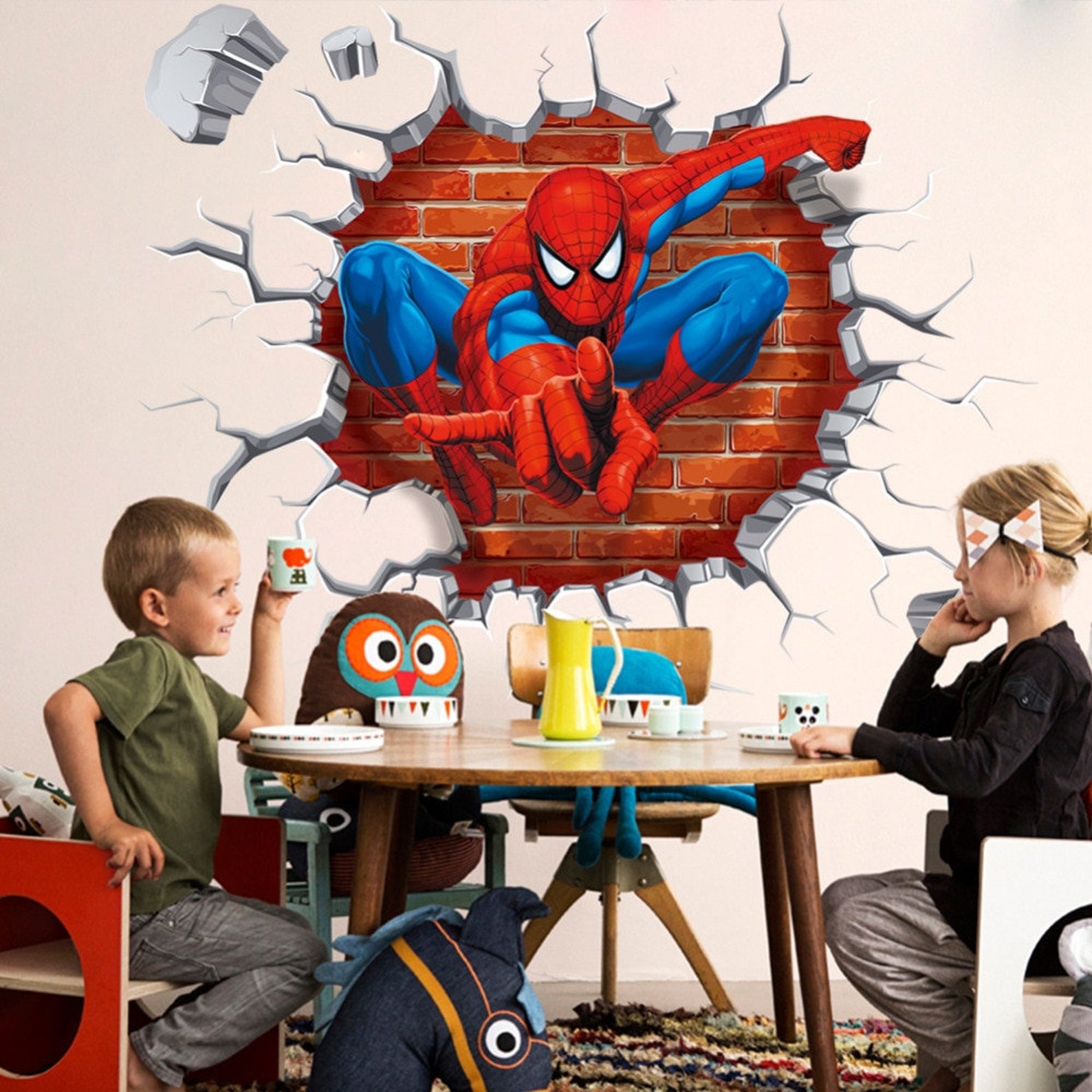 Spiderman Decals For Walls Wallpaper 4k Hd Kids Bedroom Decor Etsy