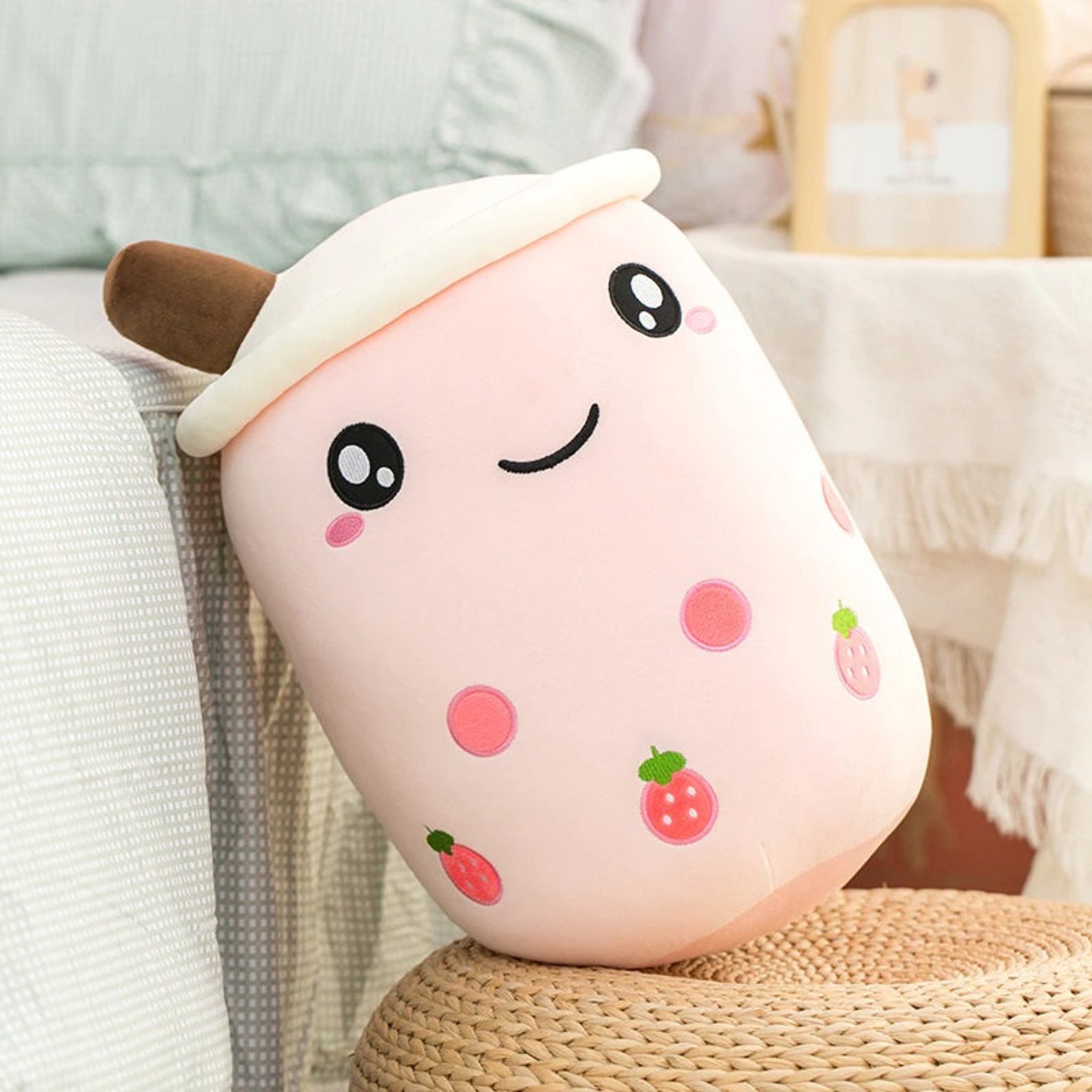 Boba Plush Boba Plush Tea Pillow Boba Plushie Boba Plush | Etsy