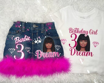 Barbie Inspired Skirt Set-Birthday Outfit-ANY THEME