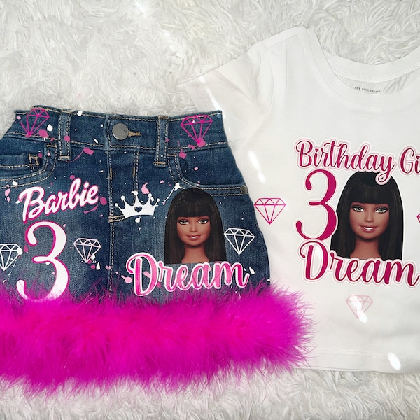 Barbie Inspired Skirt Set-Birthday Outfit-ANY THEME