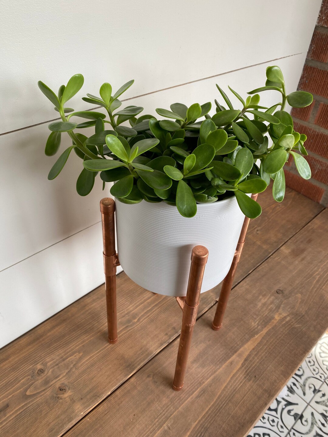 Small Copper Pipe Plant Stand Copper Planter Industrial Etsy