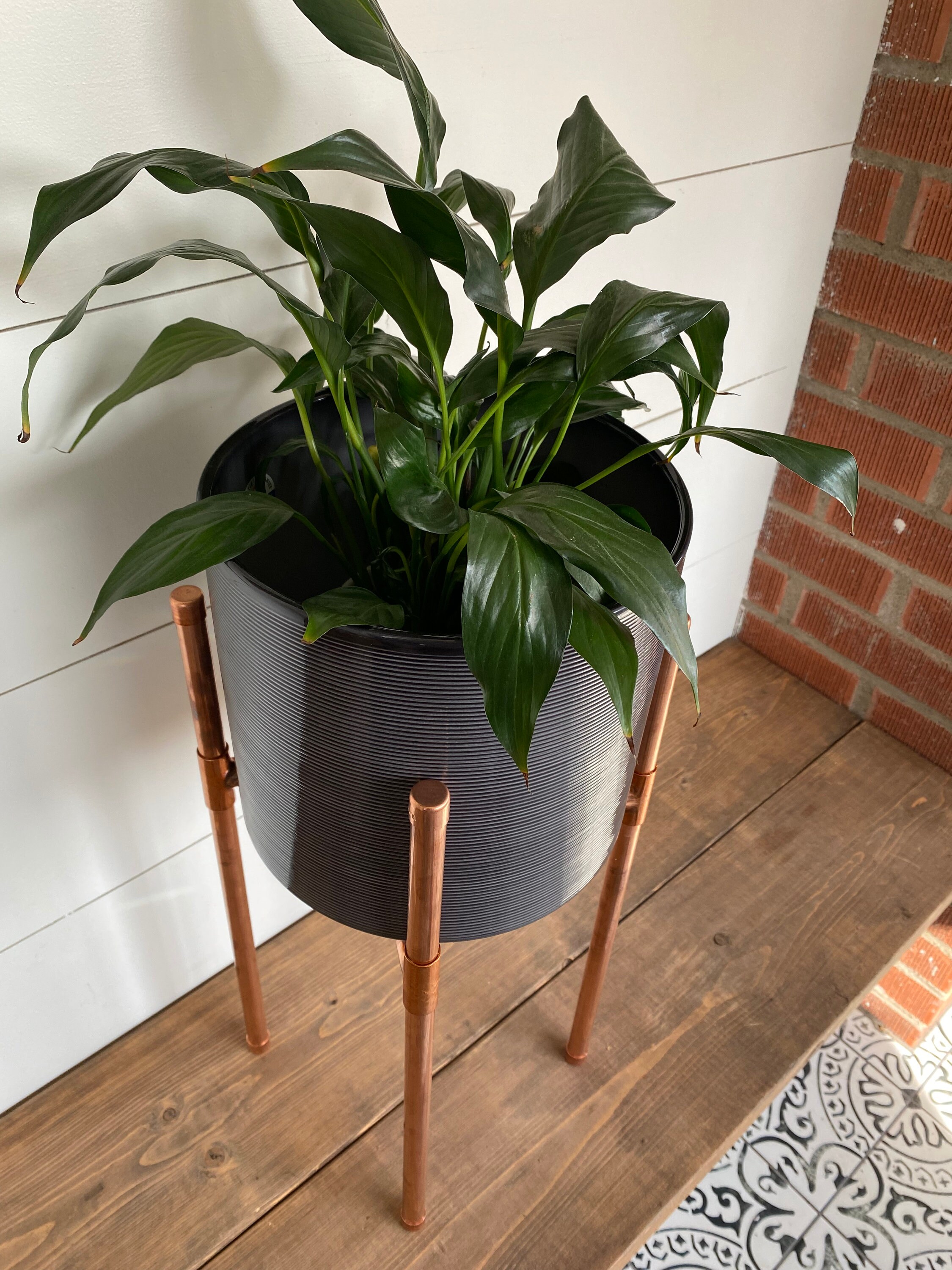 Indoor Plant Stand MCM Hand Made in Canada Solid Hardwood, Our Original  Design, Pot Not Included. 