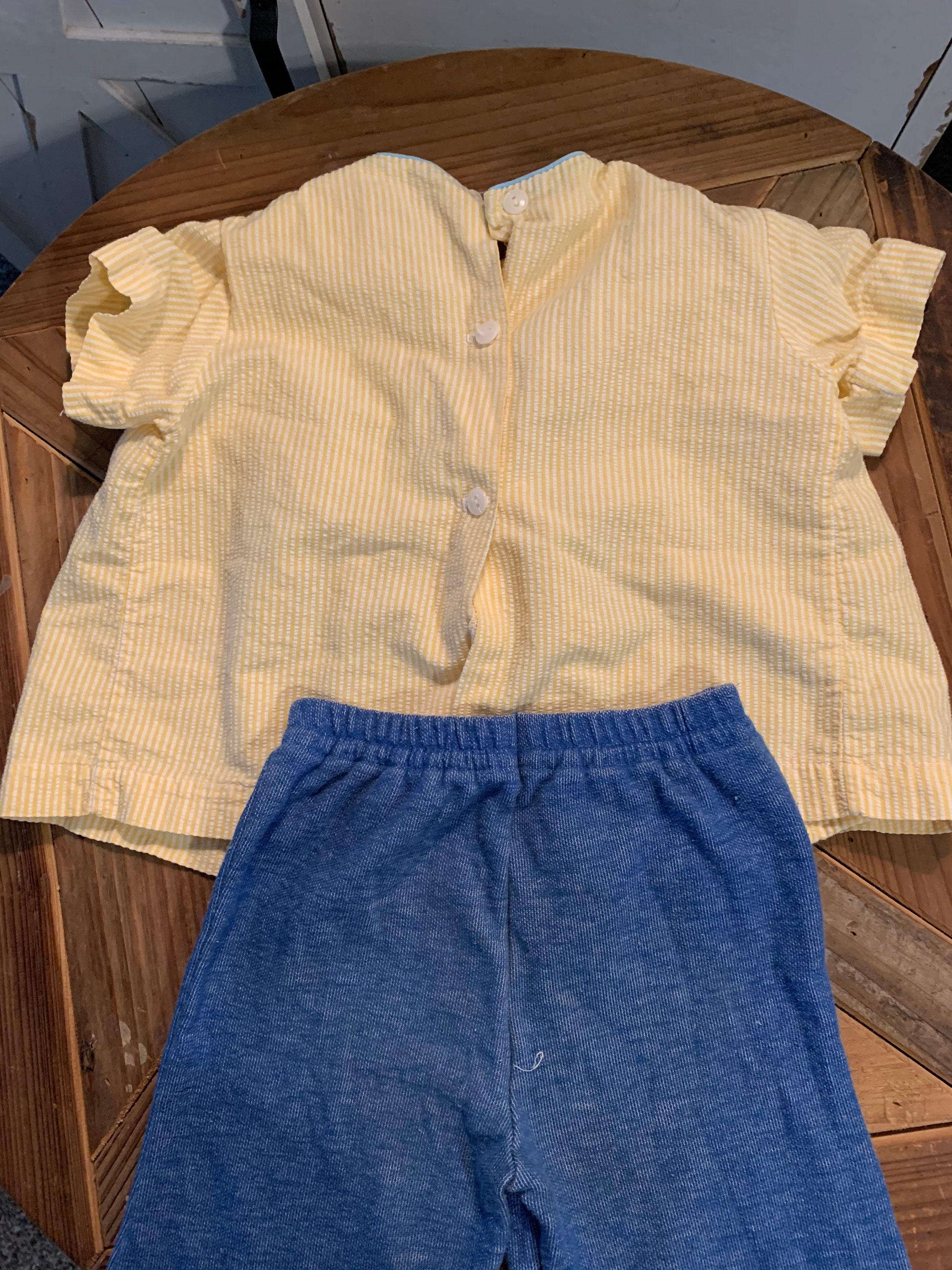Yellow Shirt With Geese blue Pants Etsy UK