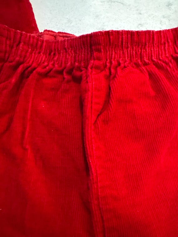 Solid Red Corduroy Pants - image 3