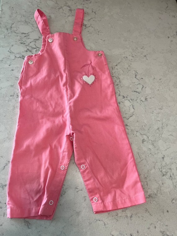 Health-Tex Pink Heart Overalls