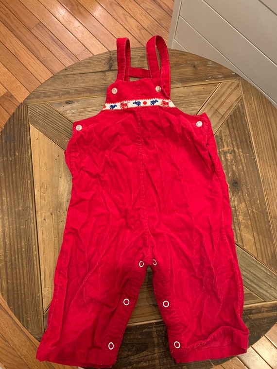 Health-Tex Red and Blue Cat Overalls
