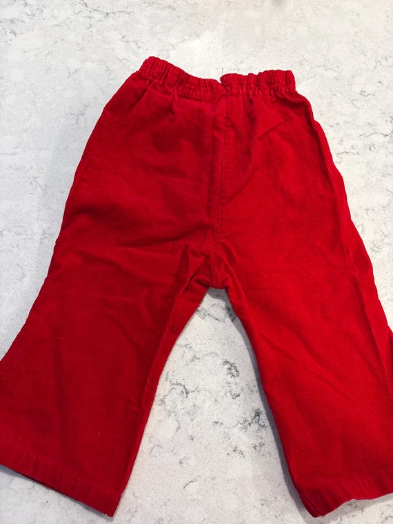 Solid Red Corduroy Pants - image 2