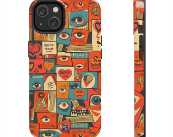 Eyes Collage-telefoonhoesje, stoere telefoonhoesjes voor eye-liefhebbers, beschermende smartphonehoes, uniek Eyes Art Design, harde telefoonhoes