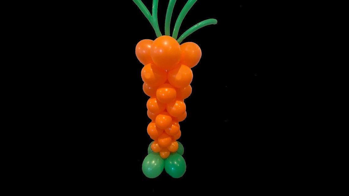 DIY Carrot Shaped Easter Balloon Tower Etsy
