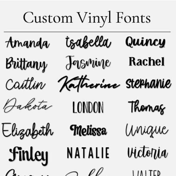 Custom Word/Name Vinyl Decal, Personalized Decal, Name Decal, Bridal Party, Wedding, Glass/Tumbler Decal