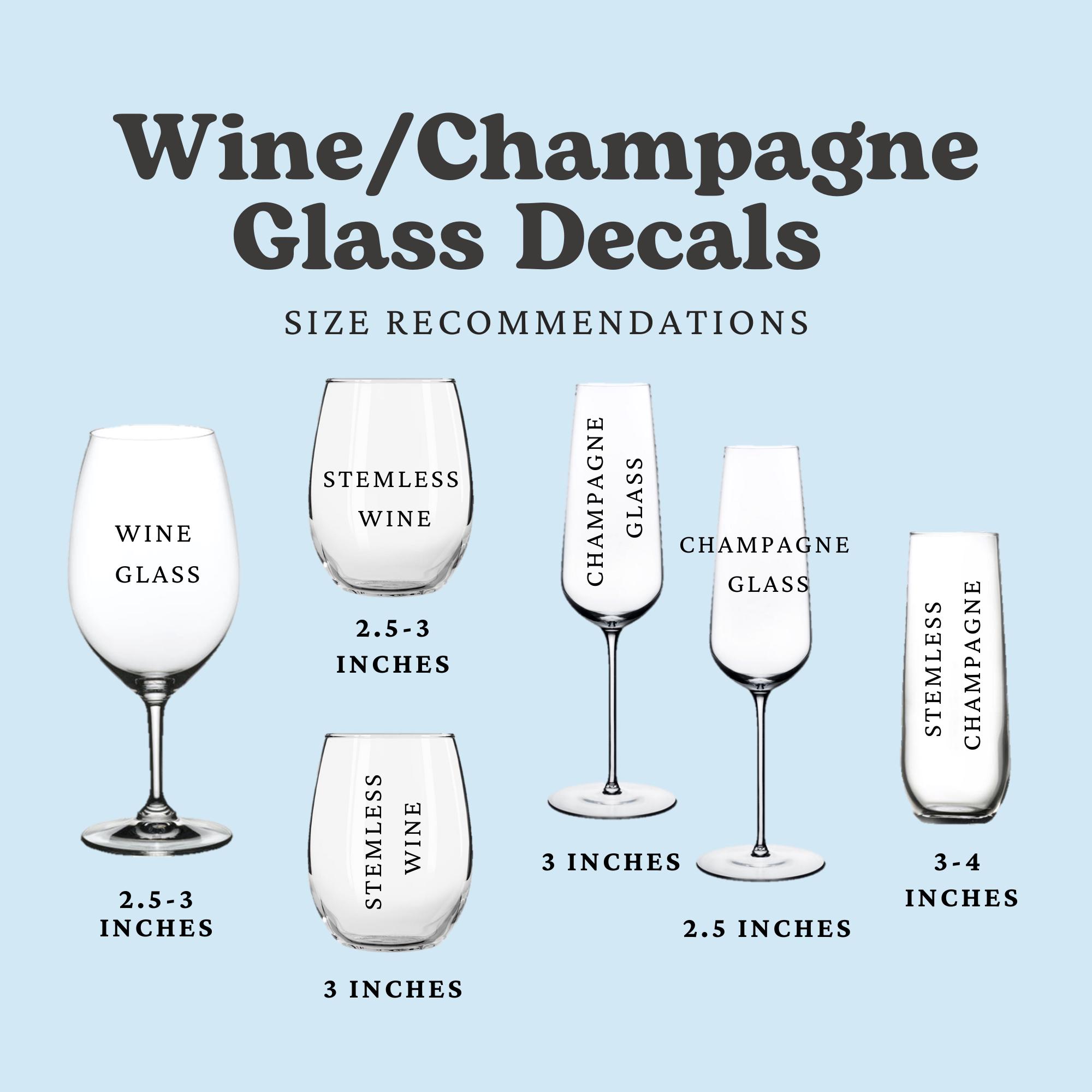 Vinyl Decals for Wine Glasses