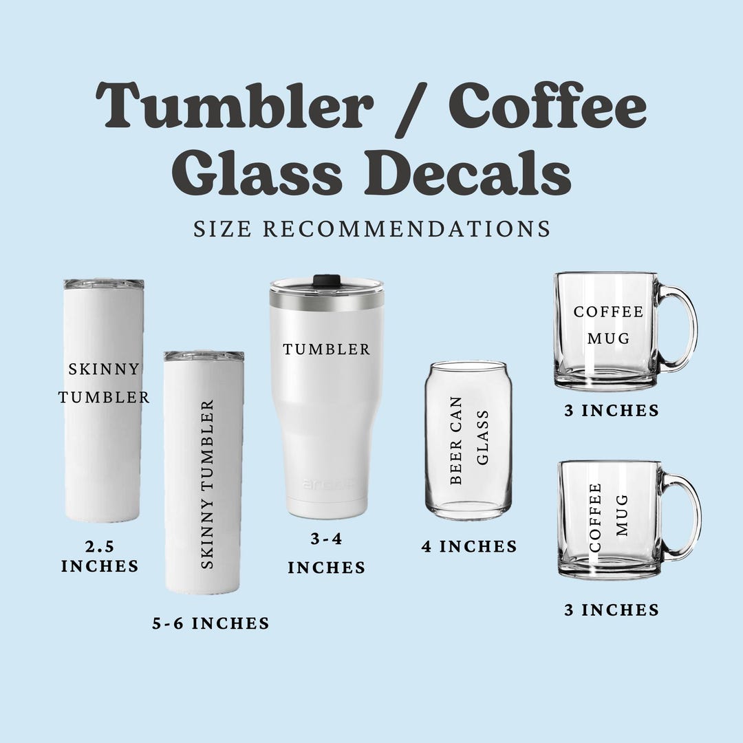 Custom Text Vinyl Decal: Personalized Decal for Tumblers, Cups - Etsy