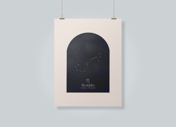 Minimalist Printable Zodiac Sign Poster // Valentine's Day - Etsy